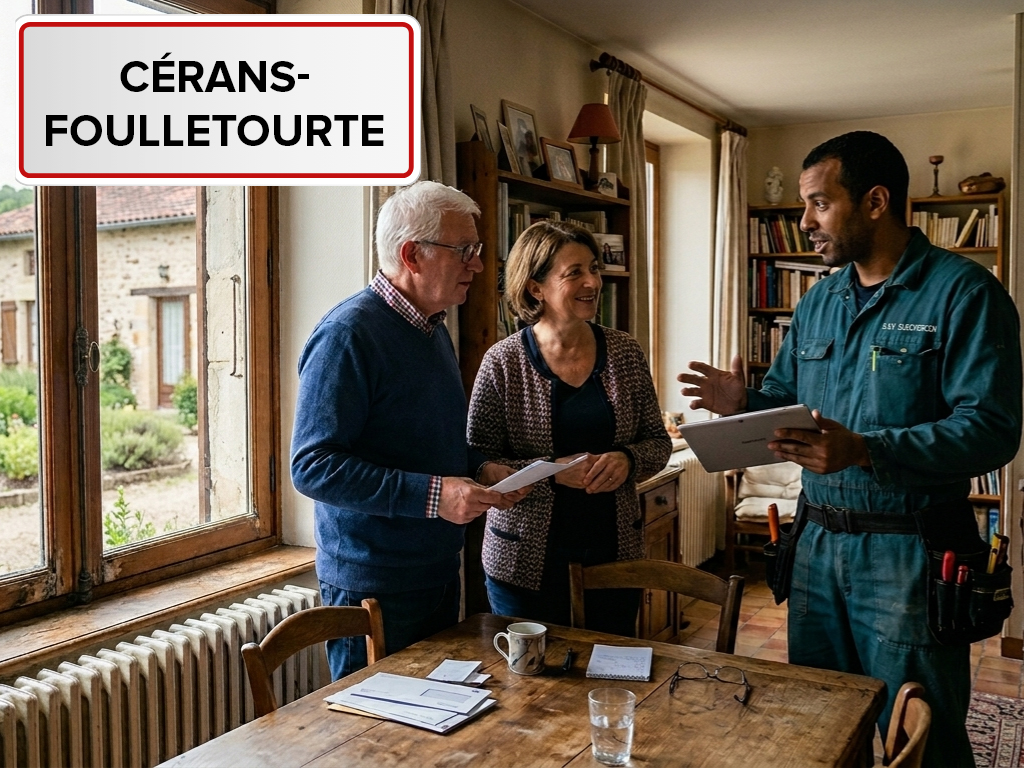 Installation de pompe à chaleur à Cérans-Foulletourte (72330) dans la Sarthe
