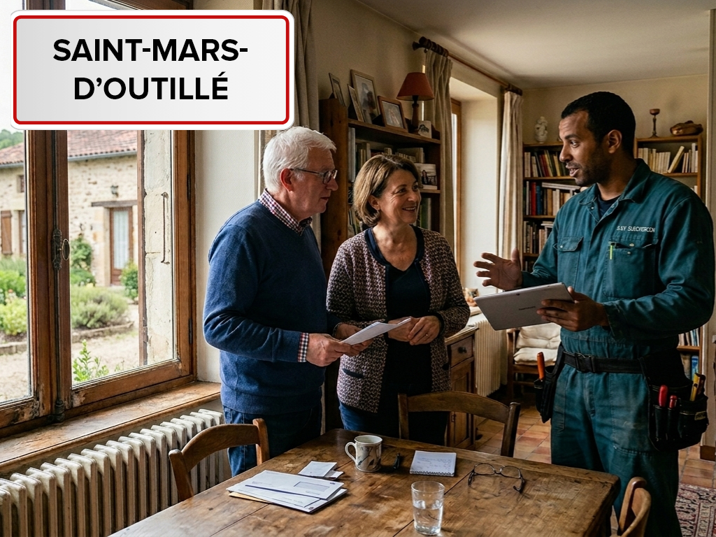 Installation de pompe à chaleur à Saint-Mars-d'Outillé (72220) dans la Sarthe